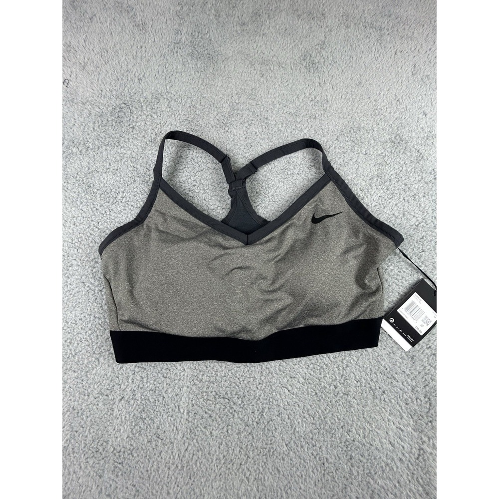 Nike Indy Plus Size Bra Womens 1X Light Support Gray Dri-FIT BQ0974-091 NWT